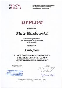 2019 05 07 Skarżysko P.Masłowski I miejsce 300